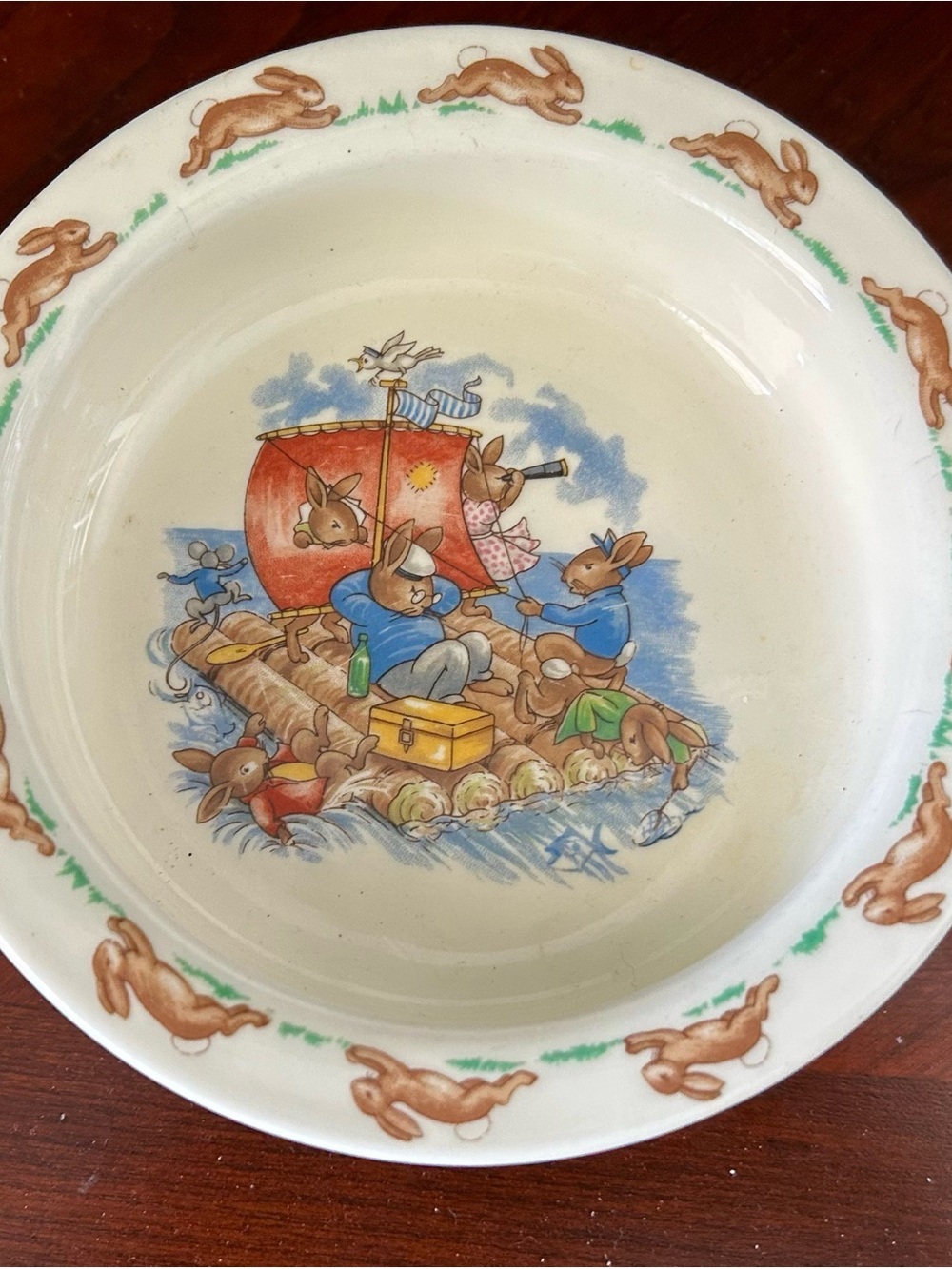 Royal Doulton Children's Bunny Parade Plate - White with Multicolor Accents - Picture 4 of 16